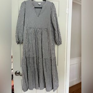 Seersucker midi dress